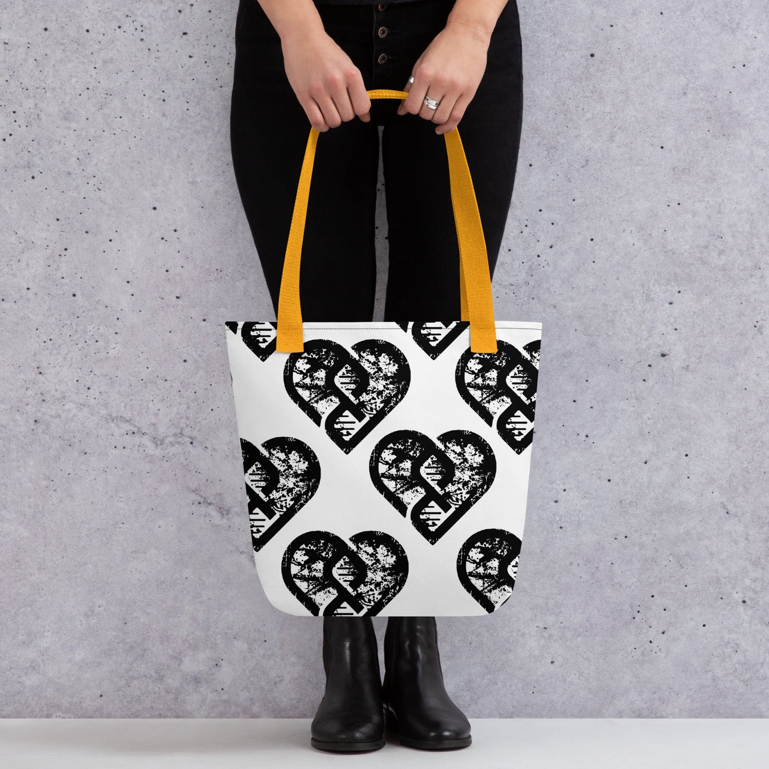 Grunge Heart Pattern - Tote bag