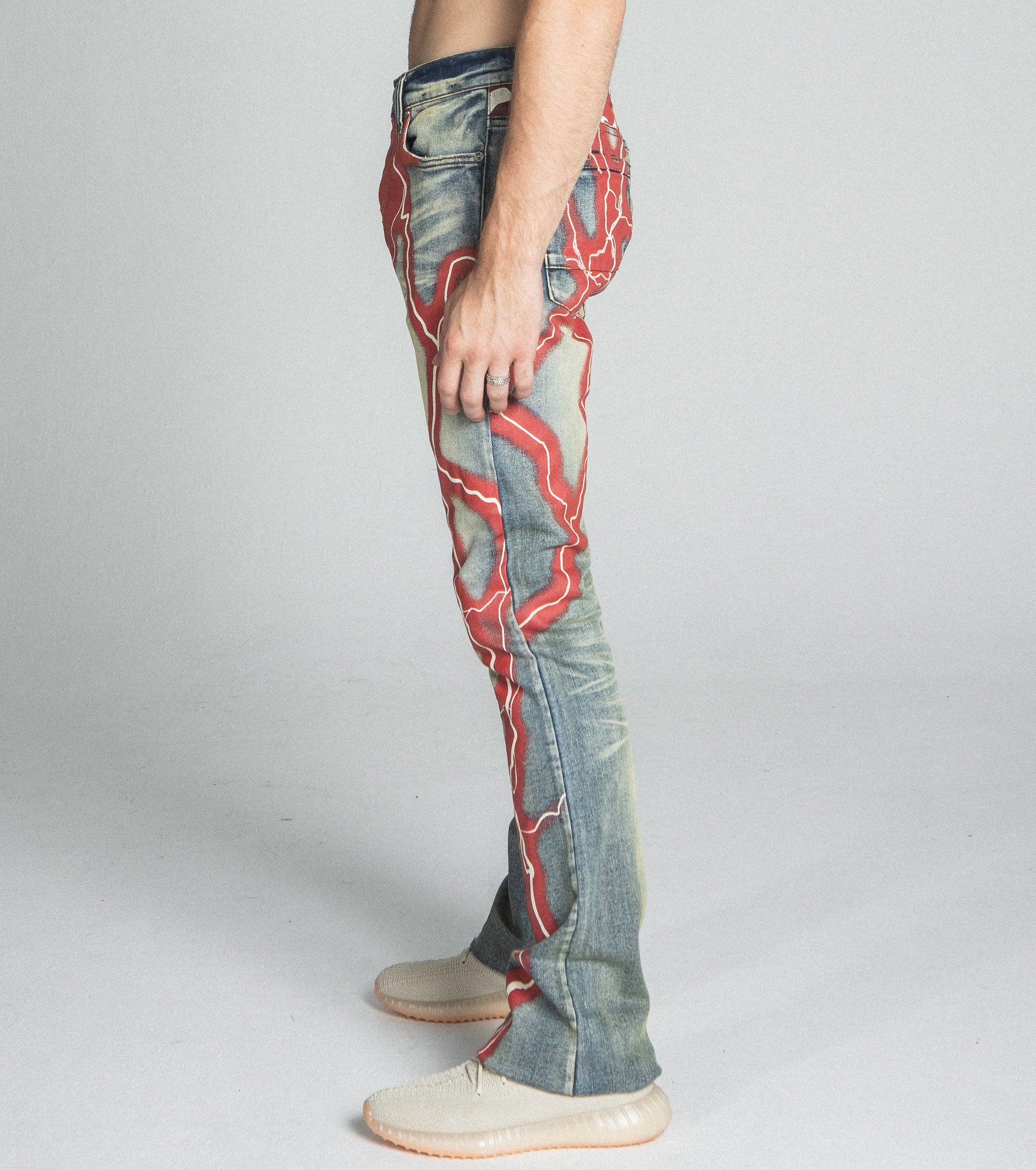 AJ24SK LIGHTNING STACKED JEANS