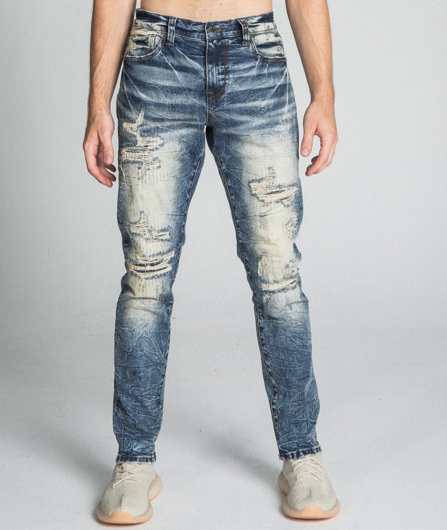 RIPPED VINTAGE SLIM JEANS