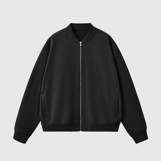 Heavyweight Fleece Zip-Up Baseball Jacket