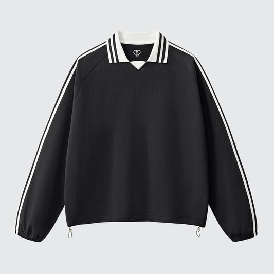 Loose-Fit Heavyweight Contrast Collar Sweatshirt
