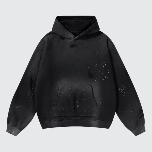 Heavyweight Vintage Wash Frayed Fleece Hoodie