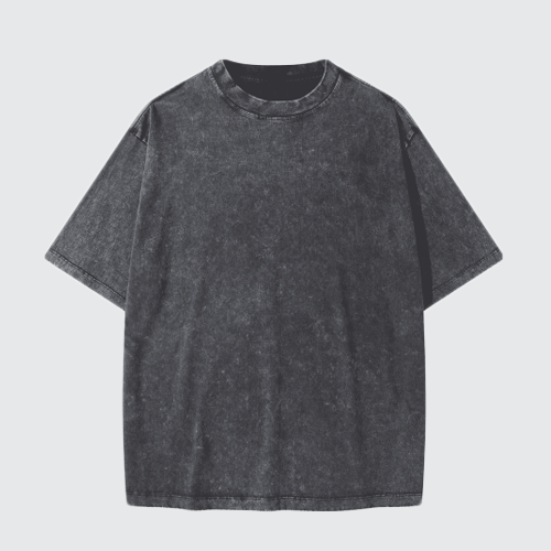 Premium Heavyweight Oversized Snow Wash T-shirt - Blank/No Graphic