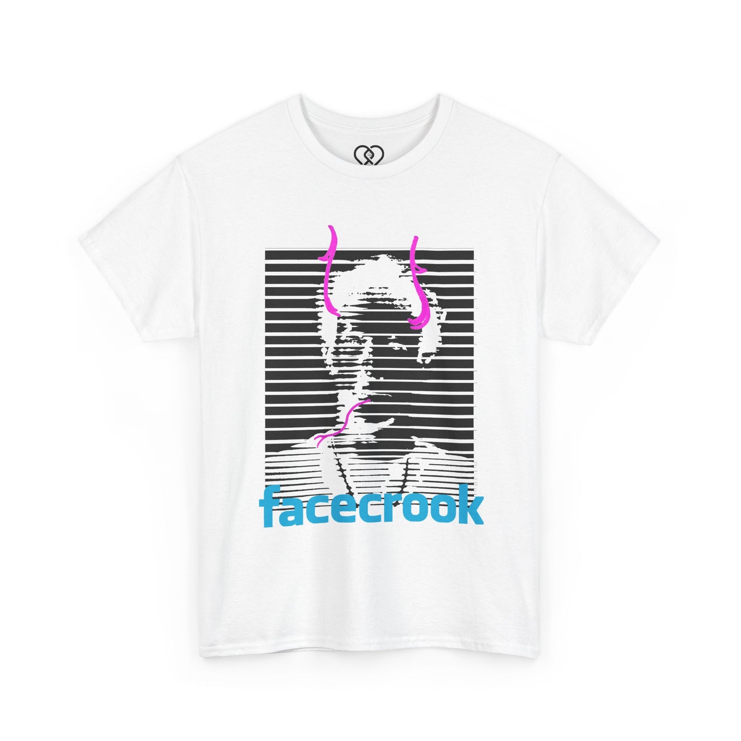 Facecrook Graphic Tee — Retro Vaporwave Portrait Shirt
