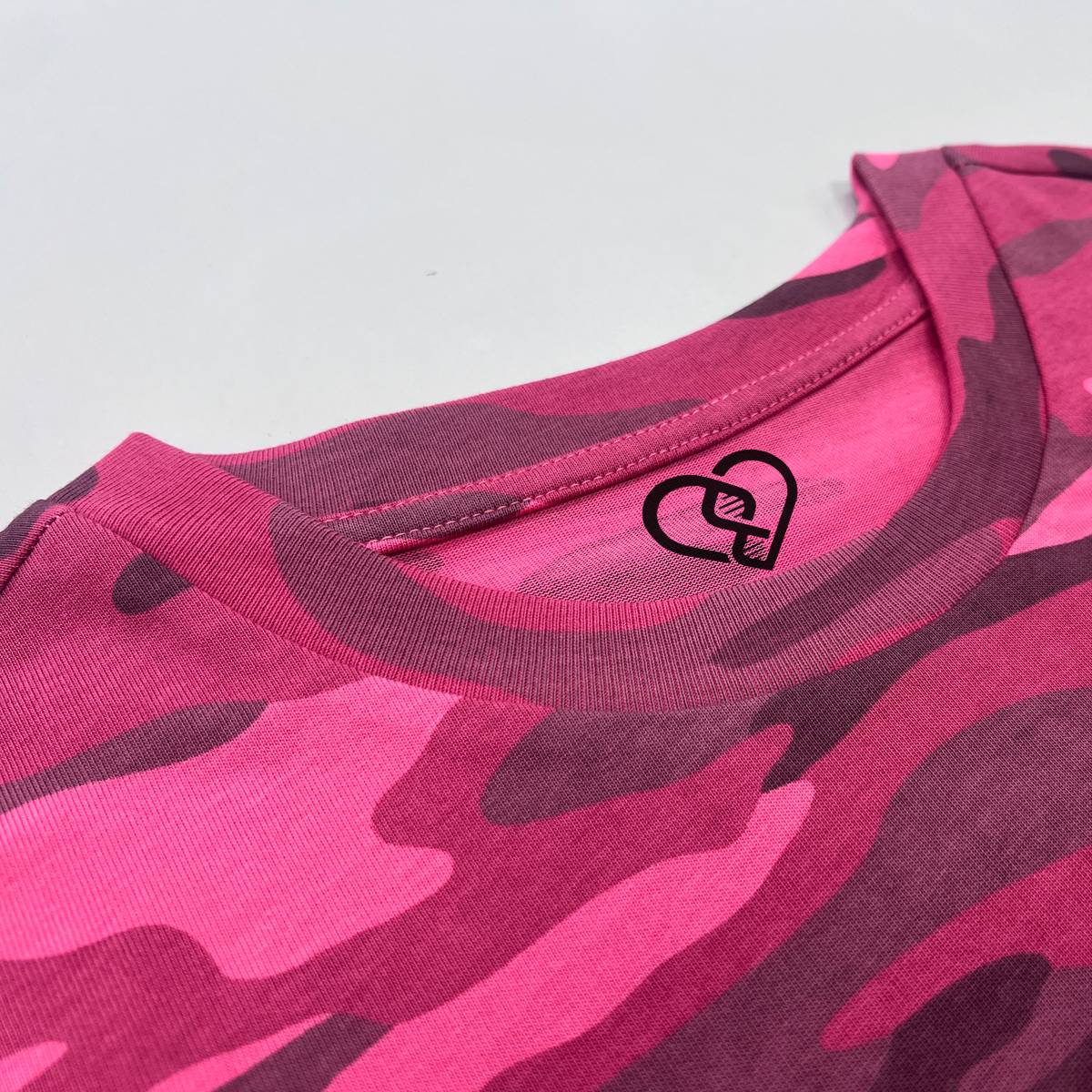 Premium Heavyweight Boxy Cropped Rose Camo T-Shirt