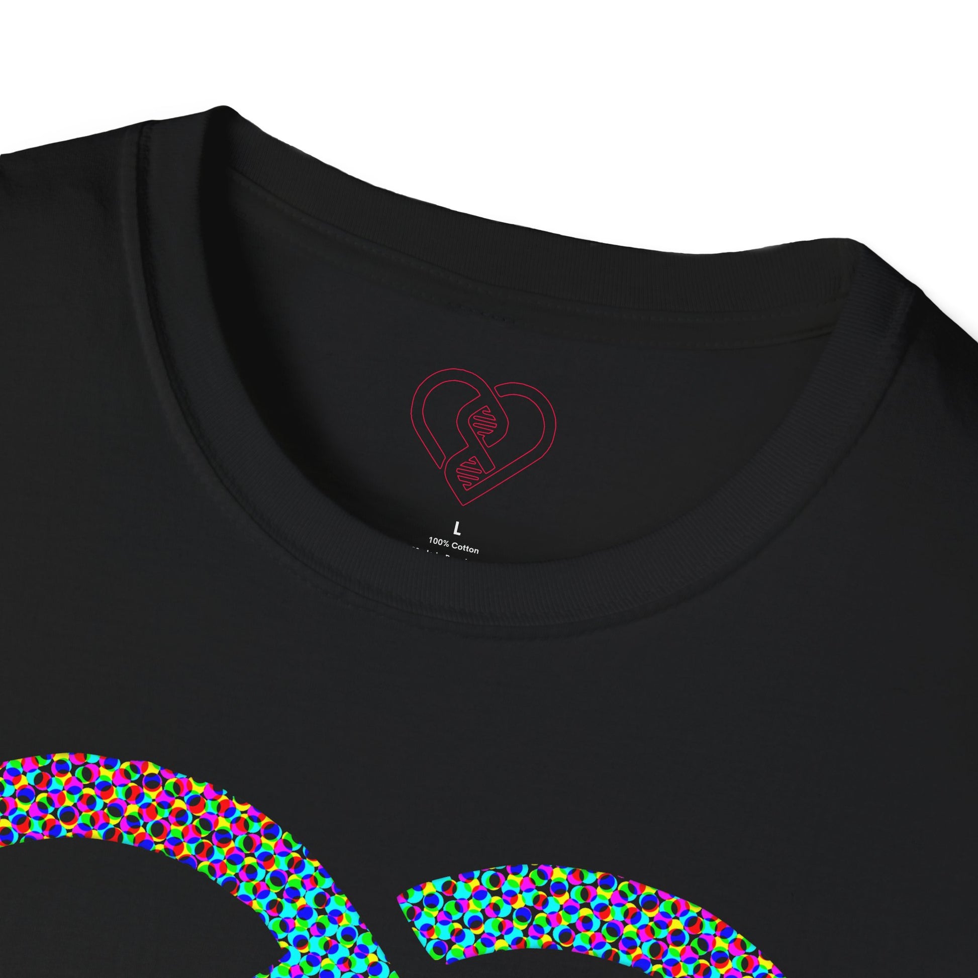 DNA Heart T-Shirt — Colorful Halftone