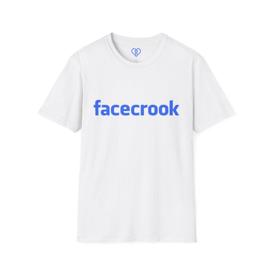 Facecrook Tee — Funny Social Media Parody T-Shirt
