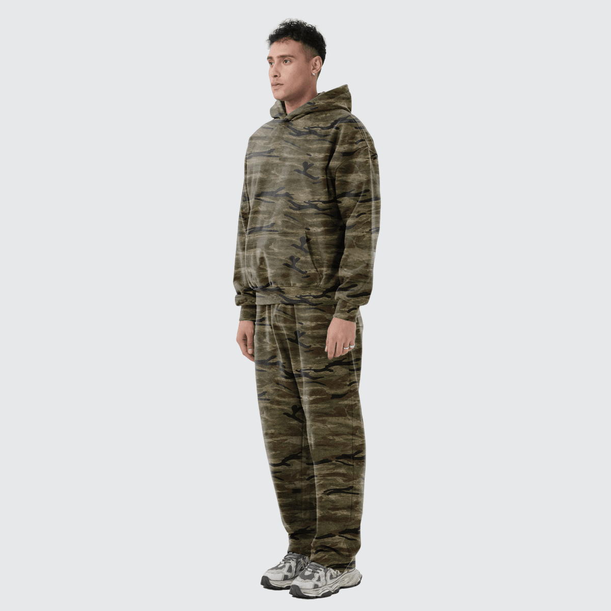 Premium Heavyweight Camo Curved-Leg Sweatpants