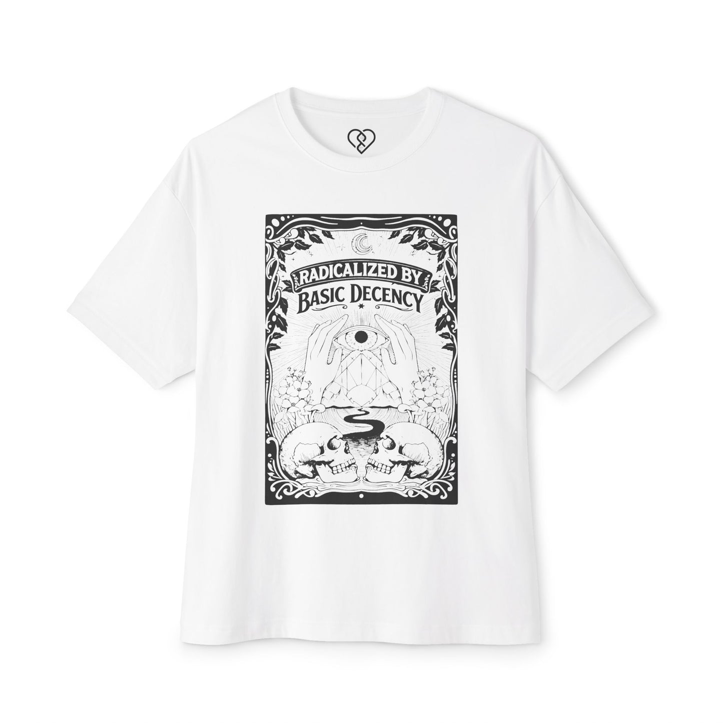 Oversized Graphic Tee - Radicalized by Basic Decency