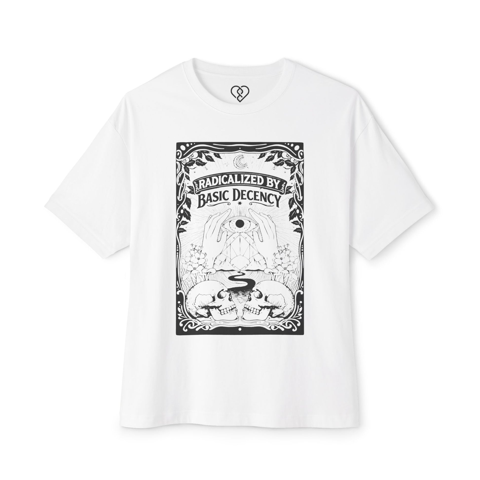 Oversized Graphic Tee - Radicalized by Basic Decency