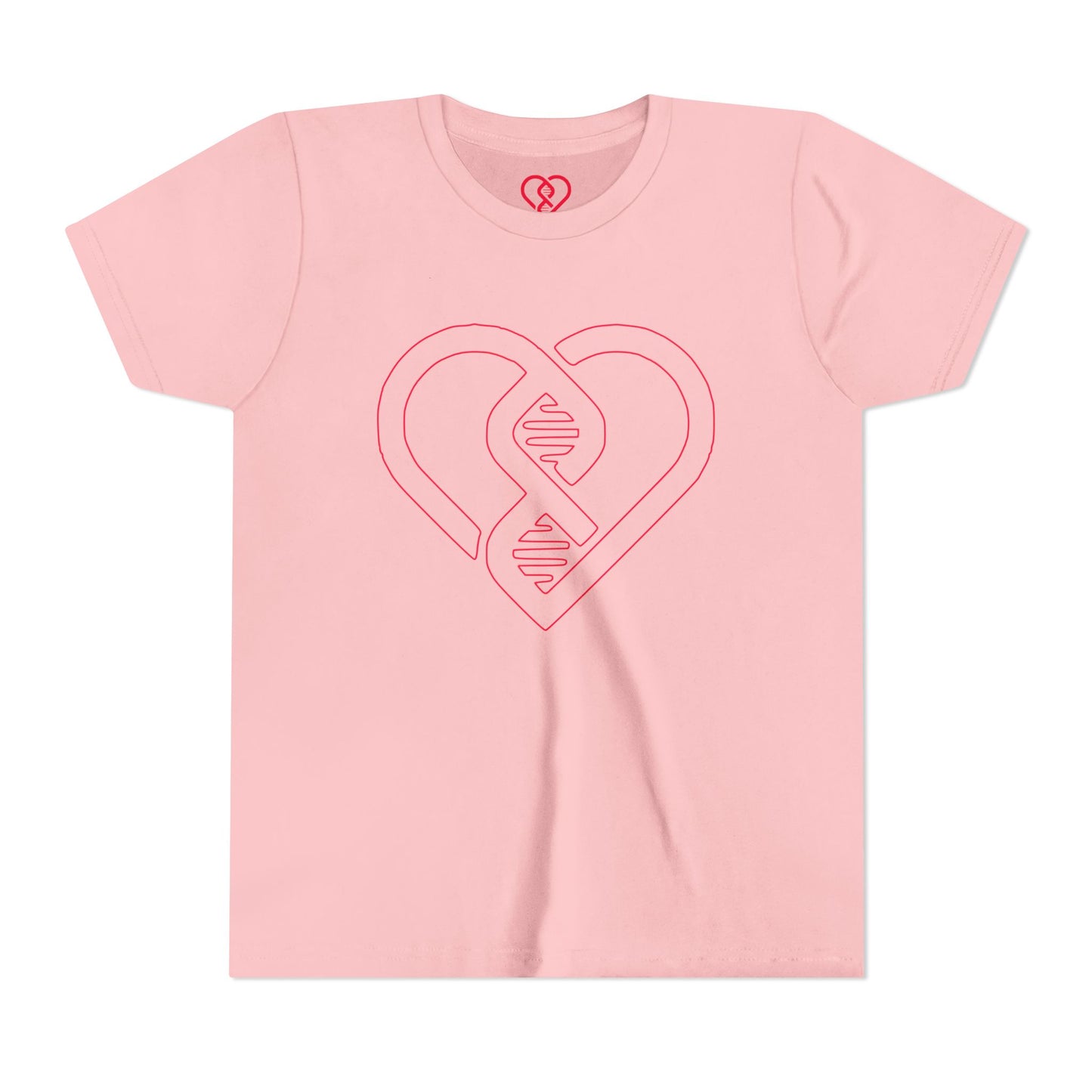 Pink Heart DNA Design Kids’ Short Sleeve Shirt