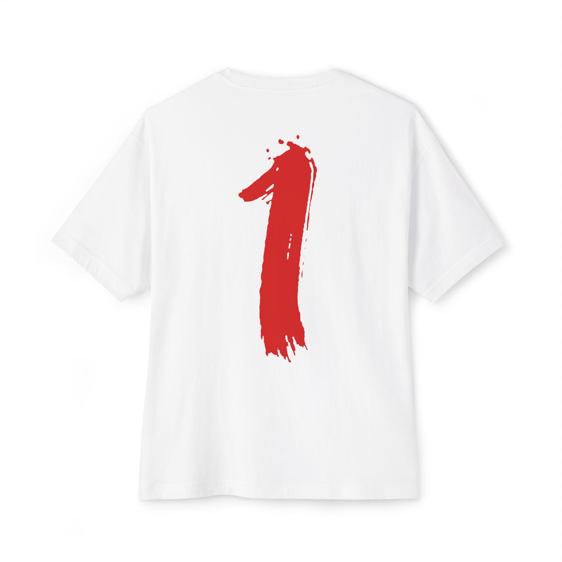 Limited Edition Tee — 'Limited Edition' Graphic Shirt with Red Brushstroke Back '1'