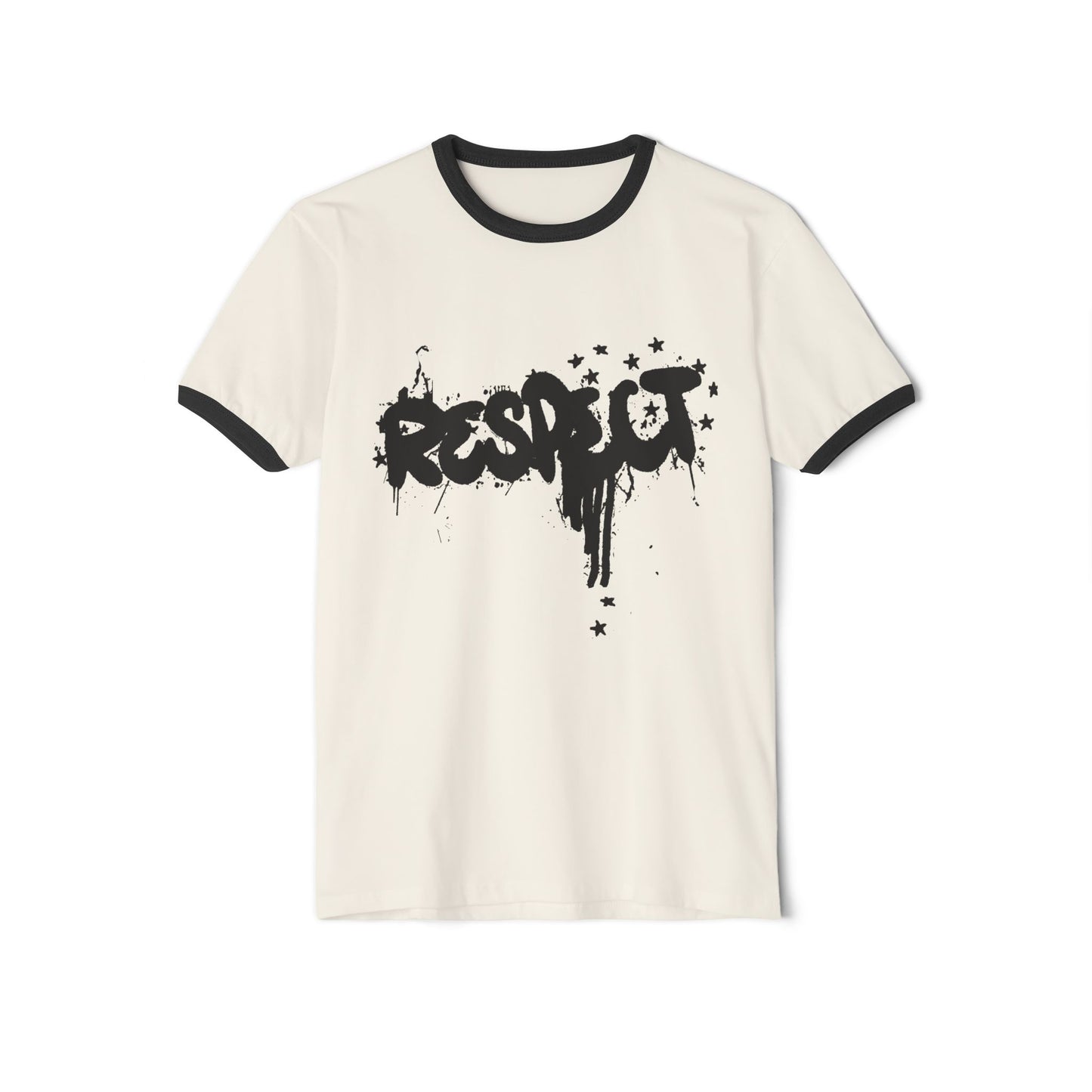Respect Graffiti Ringer Tee B/W