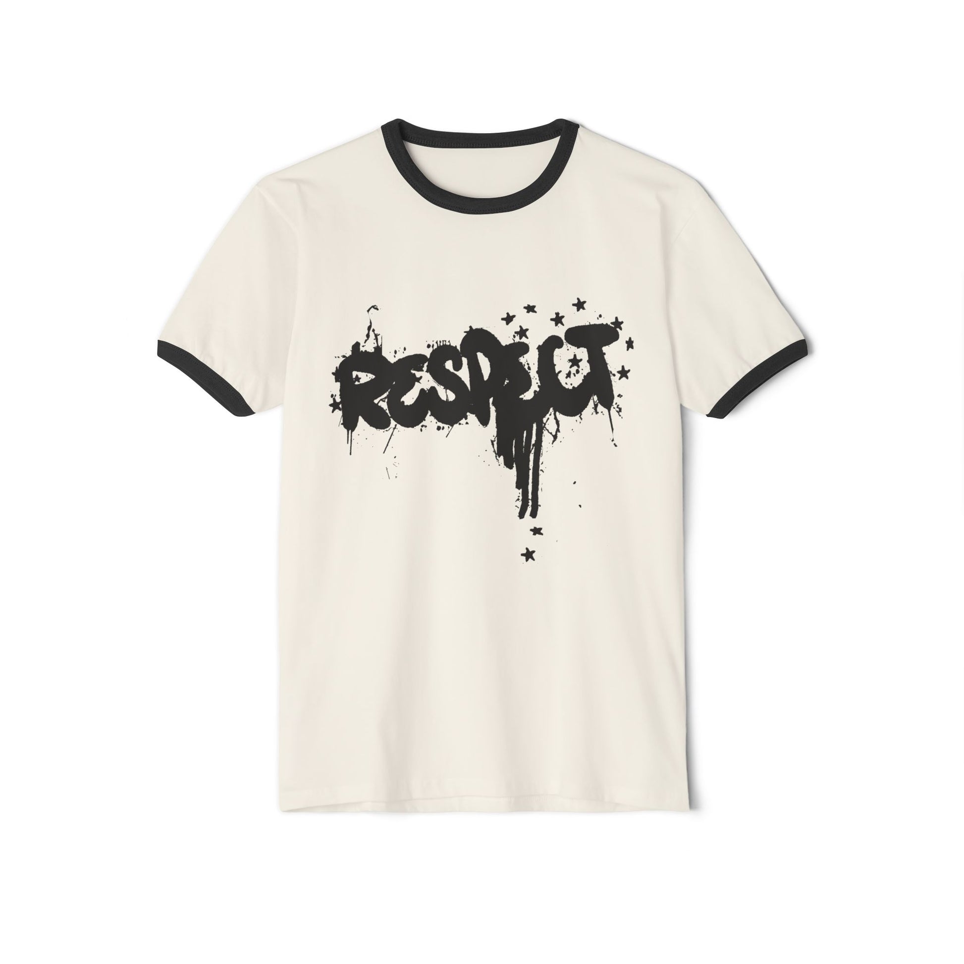 Respect Graffiti Ringer Tee B/W