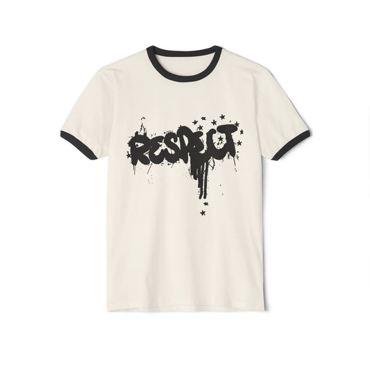 Respect Graffiti Ringer Tee B/W