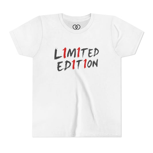 Limited Edition Youth Tee — 'Limited Edition' Front & Red Brushstroke '1' Back