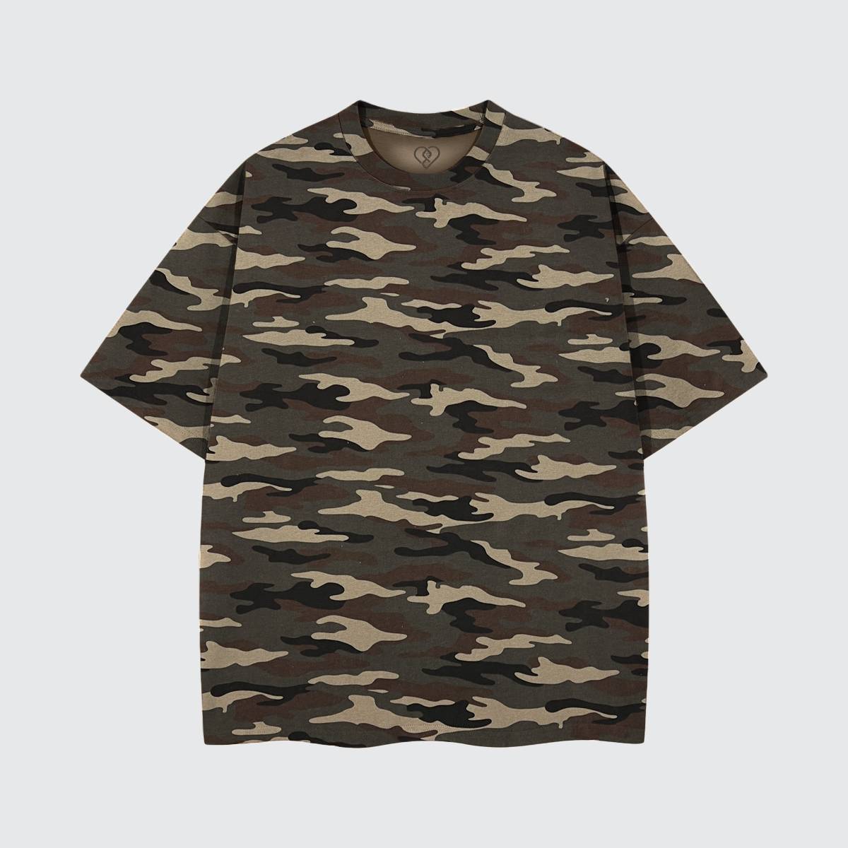 Oversized Camo T-Shirt - Premium Heavyweight Tee