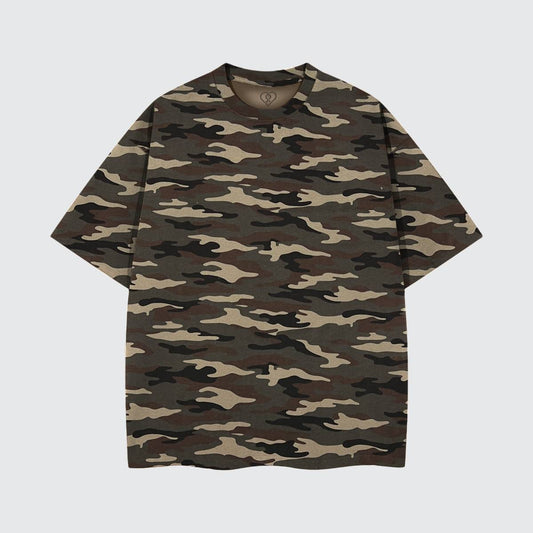 Oversized Camo T-Shirt - Premium Heavyweight Tee
