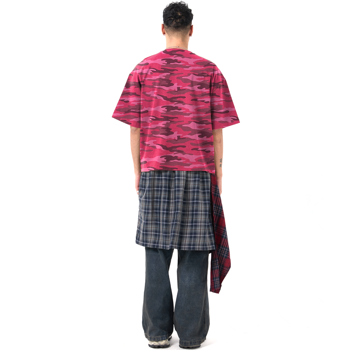 Premium Heavyweight Boxy Cropped Rose Camo T-Shirt