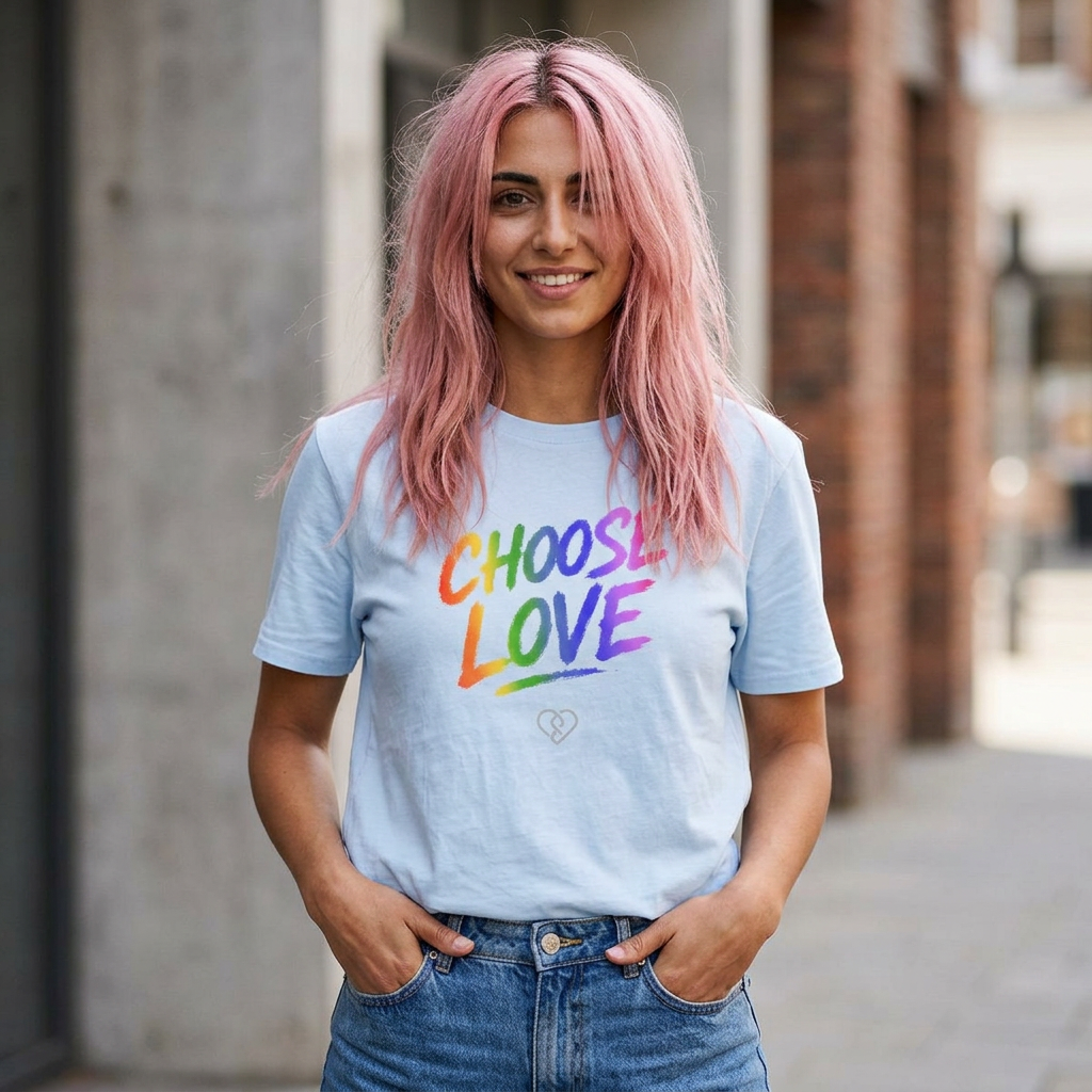 Choose Love Rainbow T-Shirt — Pride Affirmation Tee