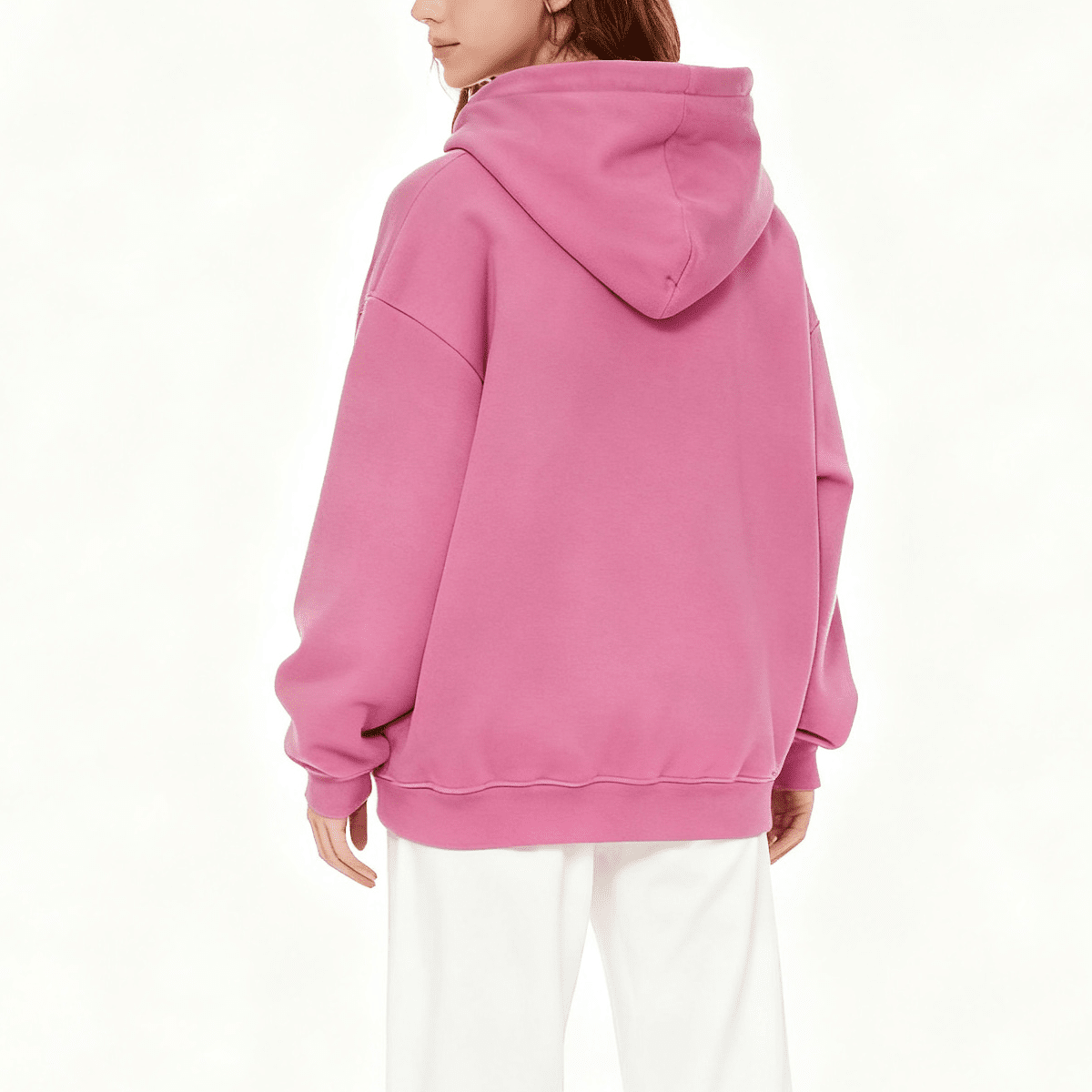 Cropped Oversized Zip-up Hoodie