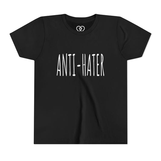 Youth Tee — "ANTI-HATER" Graphic Kids Shirt, Bold Anti-Bully Statement Top