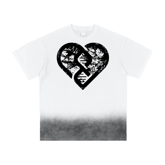 Bottom Sunfade Gradient Washed Vintage T-Shirt(250GSM)