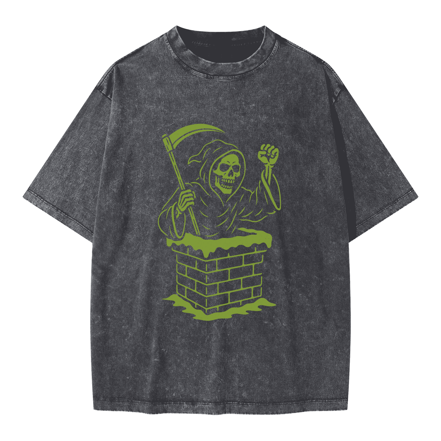 Reap What You Santa - Oversized Snow Wash T-shirt