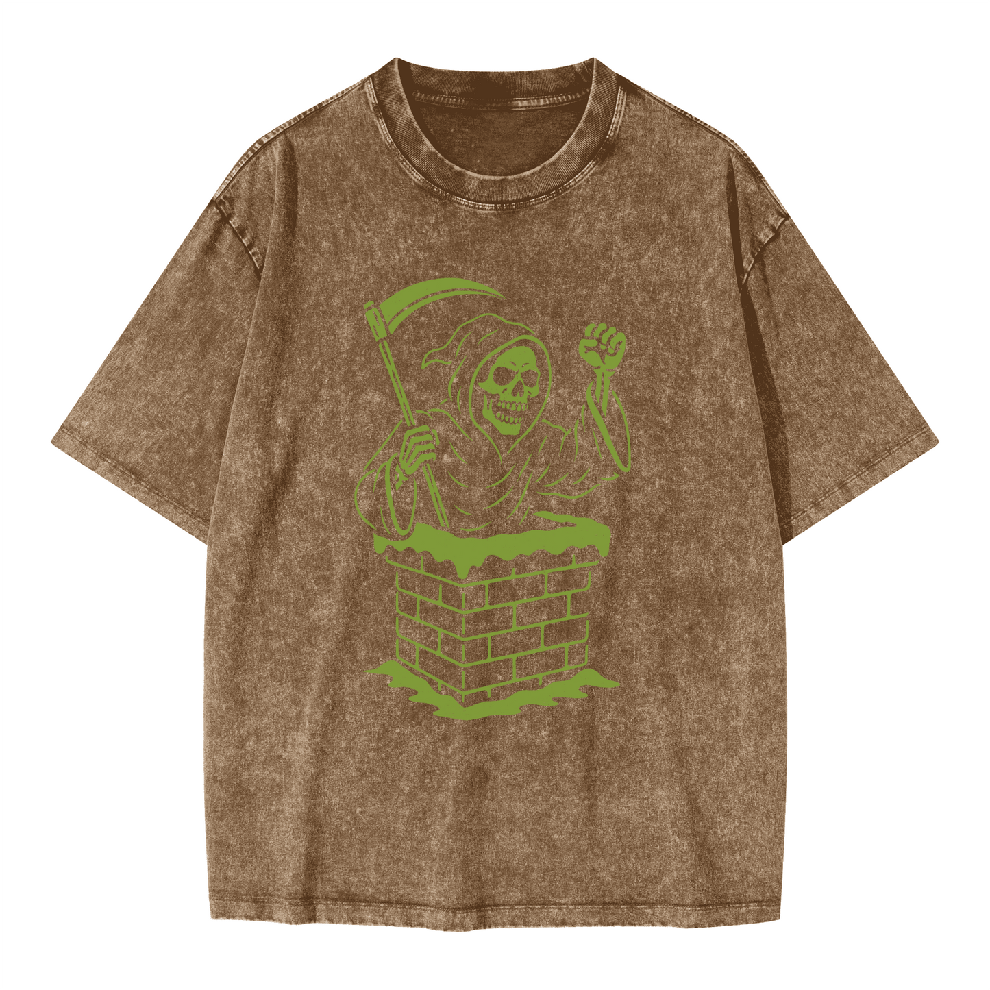 Reap What You Santa - Oversized Snow Wash T-shirt