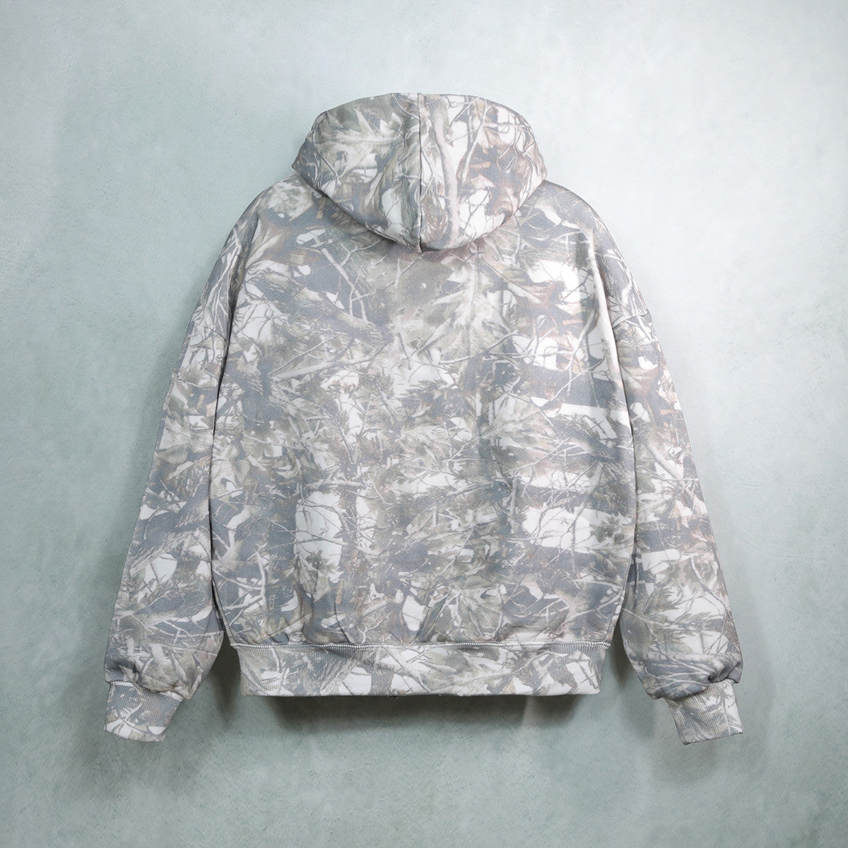 Heavyweight French Terry Camo Zip-Up Hoodie