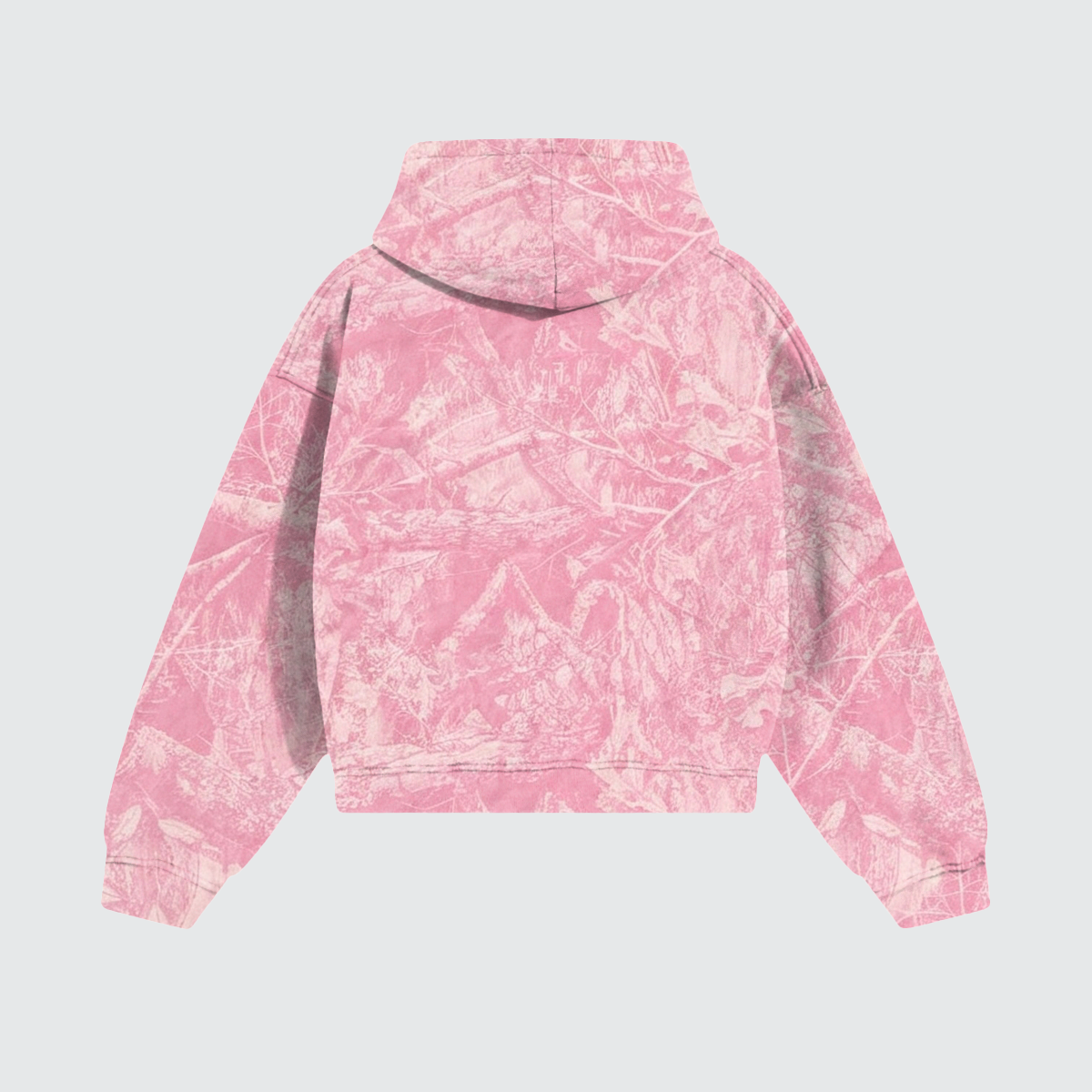 Heavyweight Pink Camo Fleece Hoodie - Premium Pullover Hooded Sweatshirt