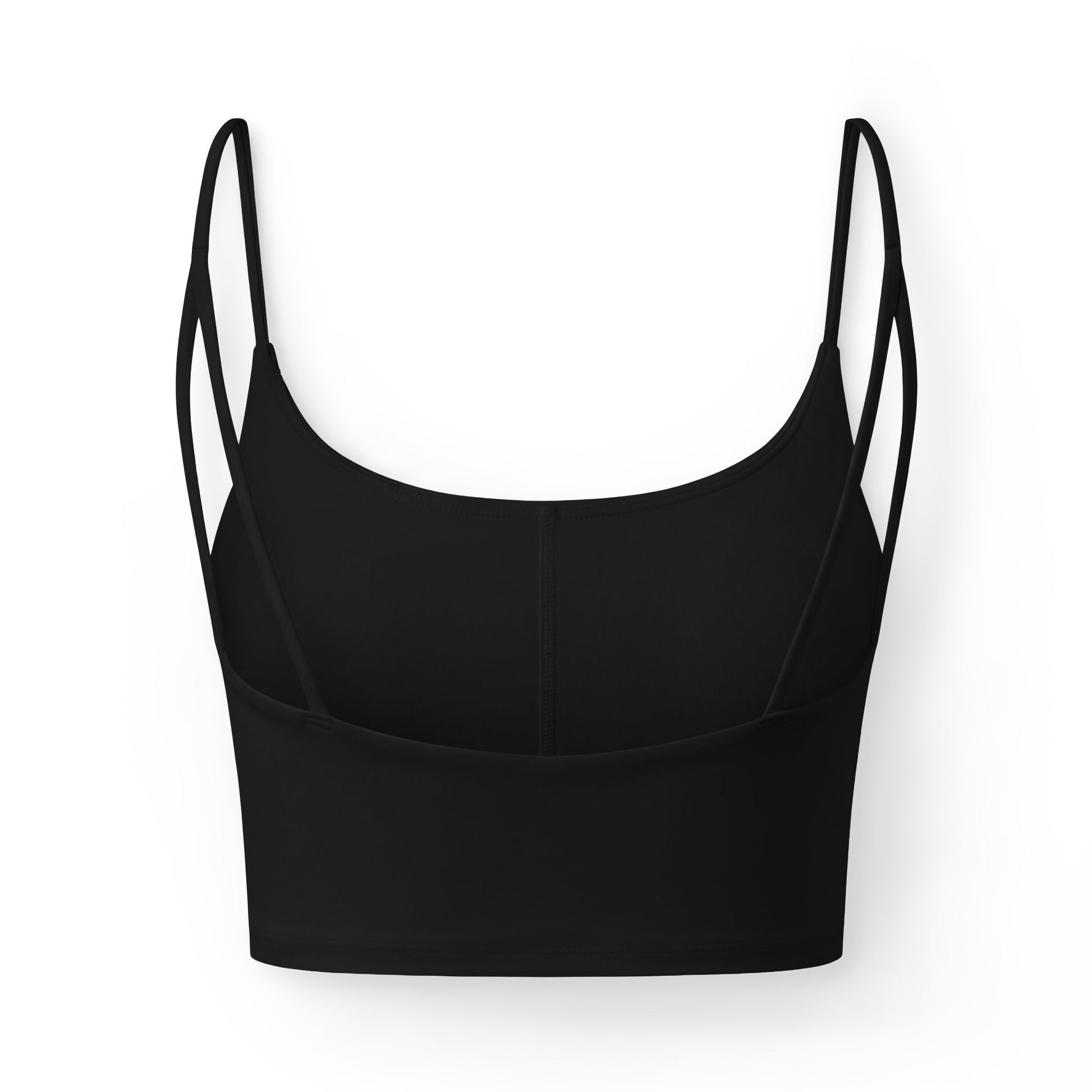 Luxe Heart DNA Crop Top — Women's Black Bralette with Gold Heart DNA Design