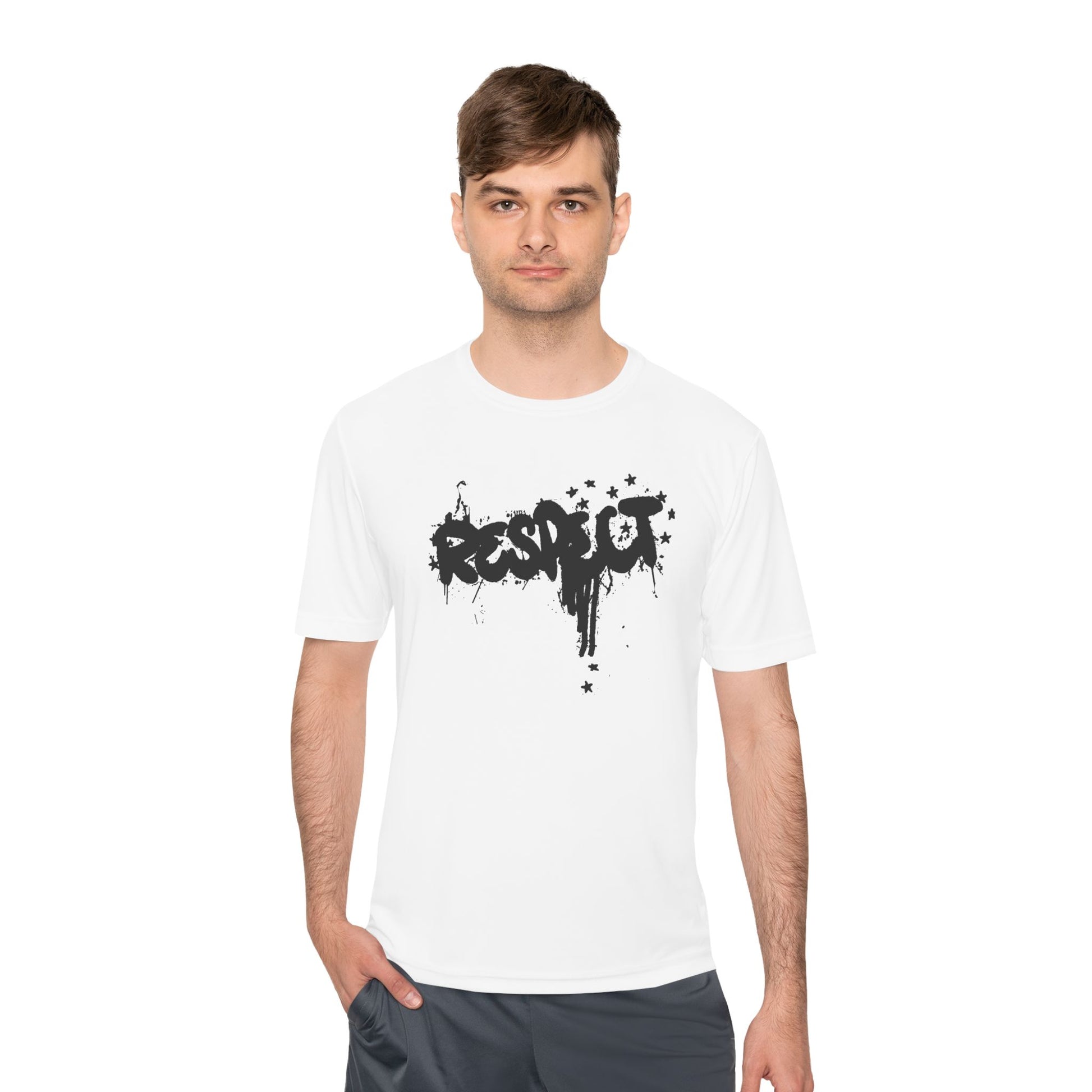 RESPECT Graffiti Drip Moisture‑Wicking T-Shirt