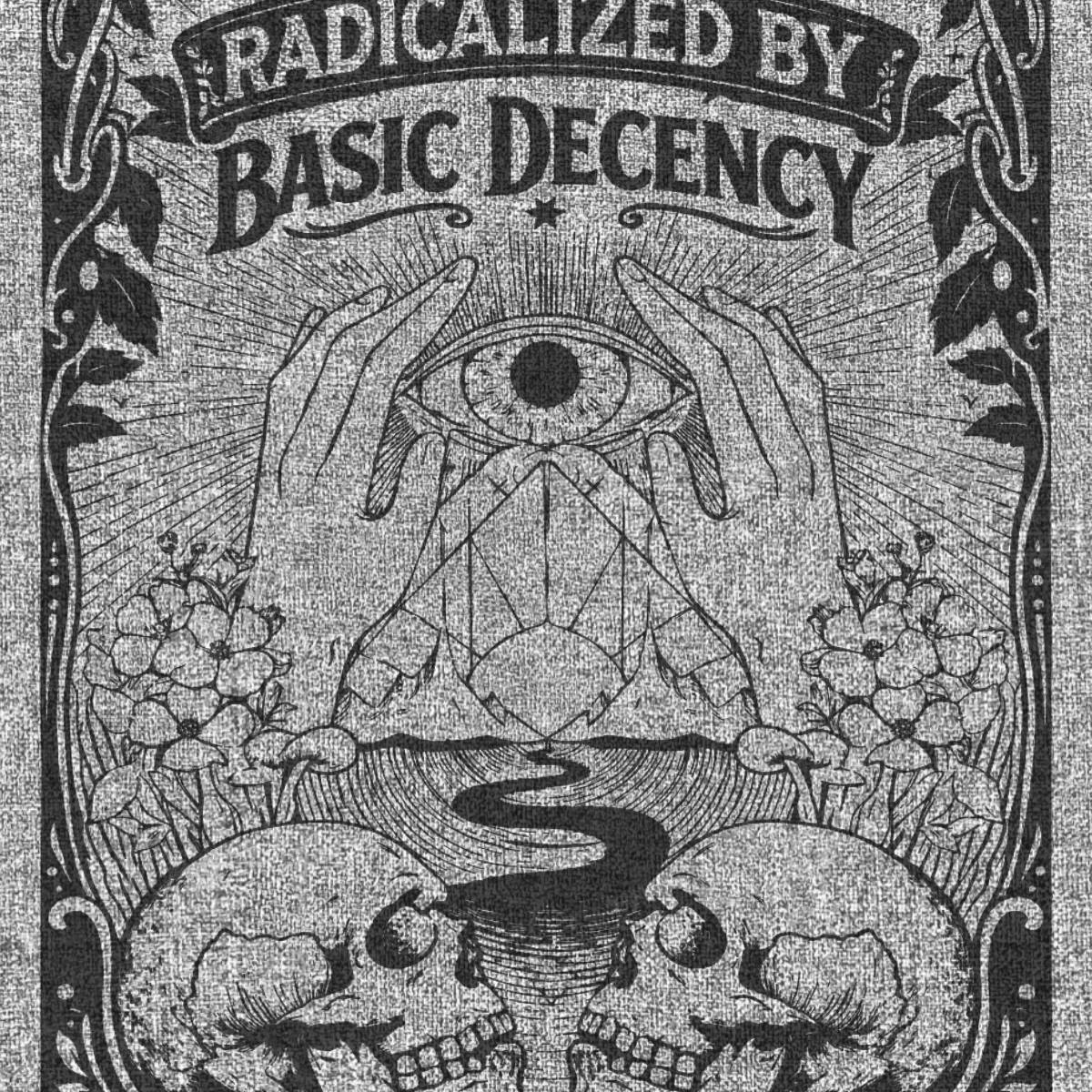 Radicalized By Basic Decency Fleece Zip-up Oversized Hoodie