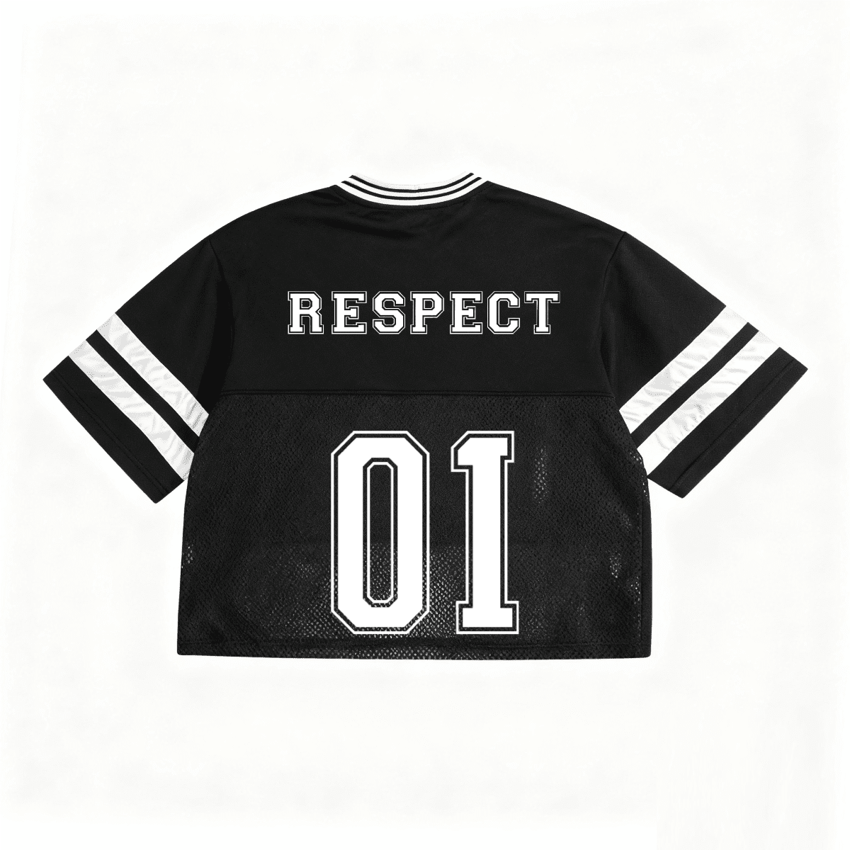 Football Jersey - Team Human / Respect - Vintage Mesh Style w Jacquard Collar
