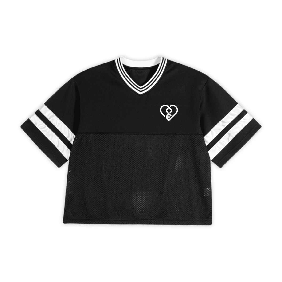 Unisex Oversized Cropped Vintage Jacquard-collar Mesh Football Jersey Tee RESPECT