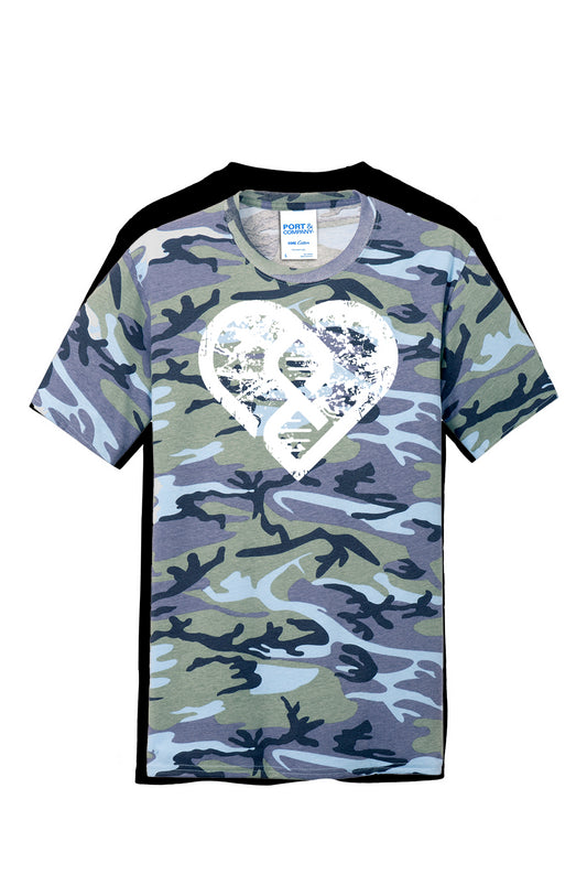 DNA Heart (Grunge) - Camo Tee
