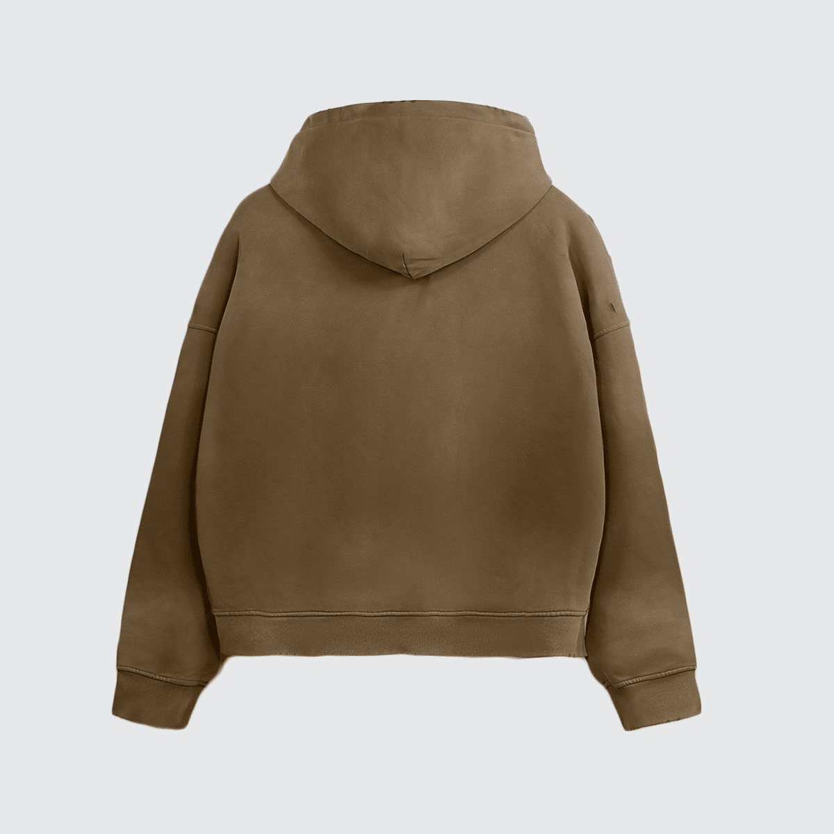 Heavyweight Distressed Dystopian Streetwear Zip-Up Hoodie