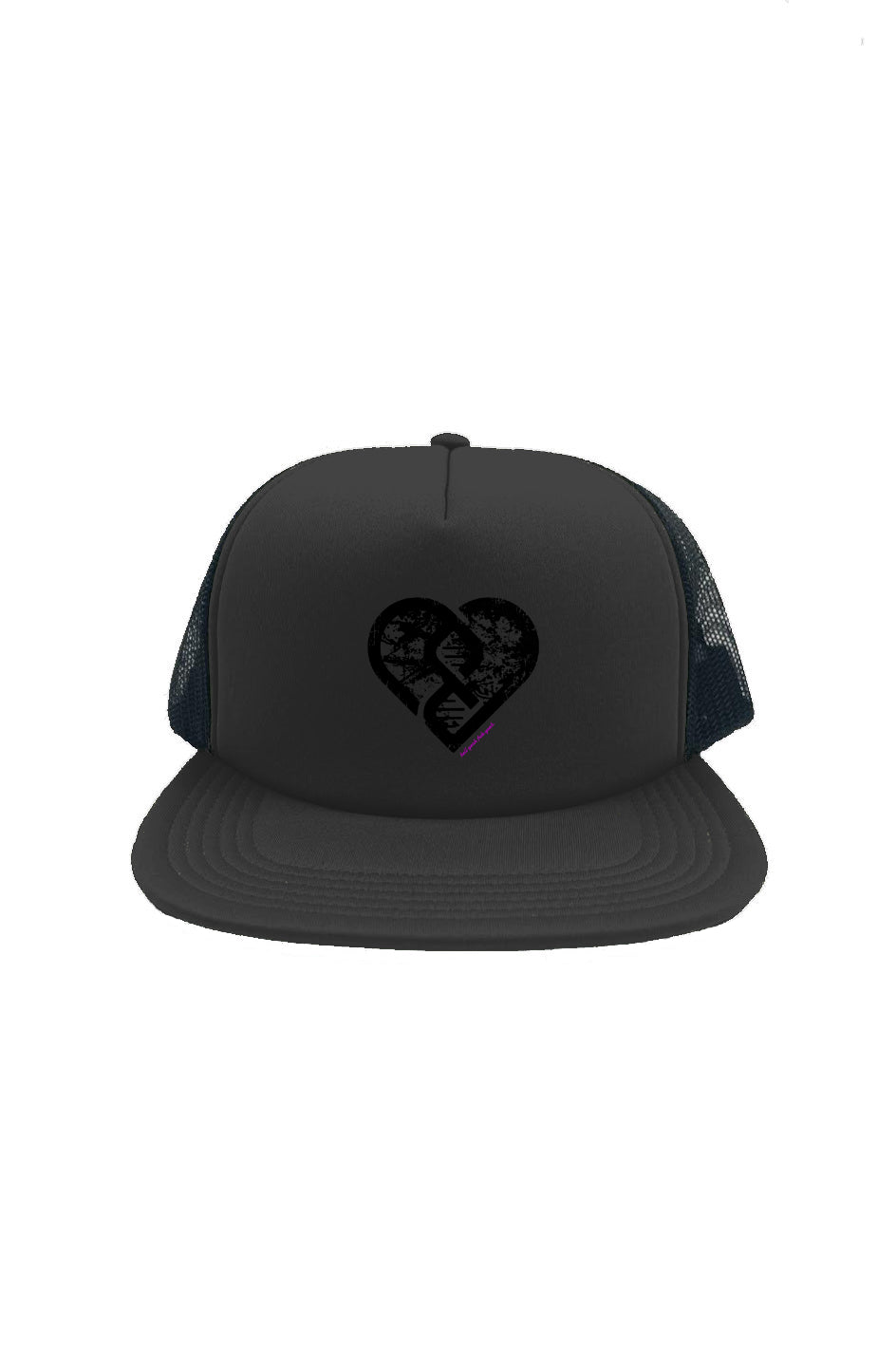 DNA Heart Grunge HYFY Foam Front Trucker Hat