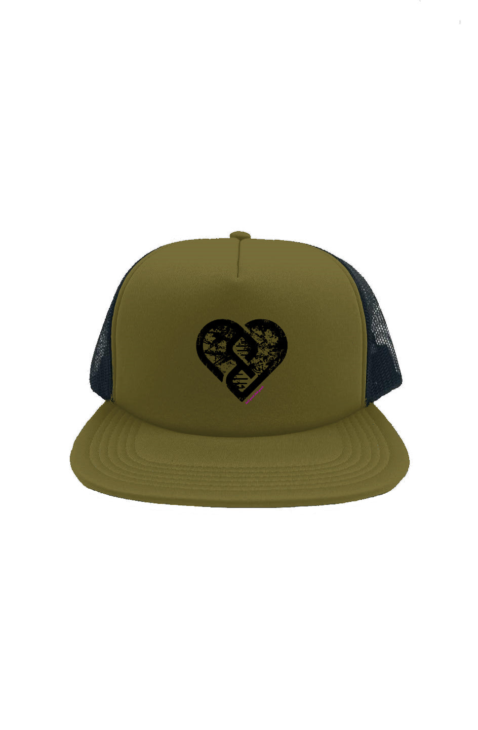 DNA Heart Grunge HYFY Foam Front Trucker Hat