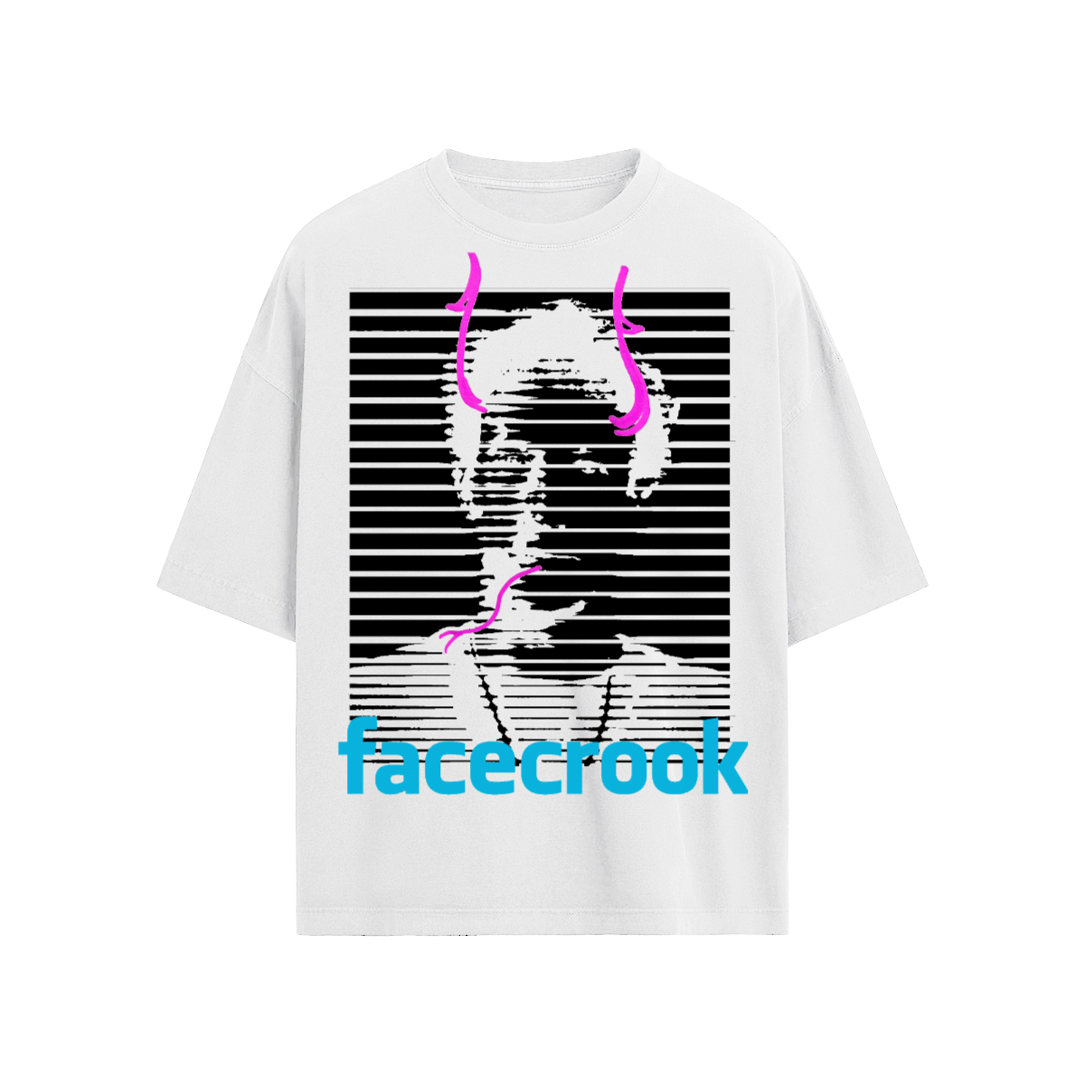 Oversized Graphic T-shirt - Facecrook Casual Streetwear Tee