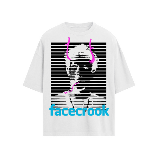 Oversized Graphic T-shirt - Facecrook Casual Streetwear Tee