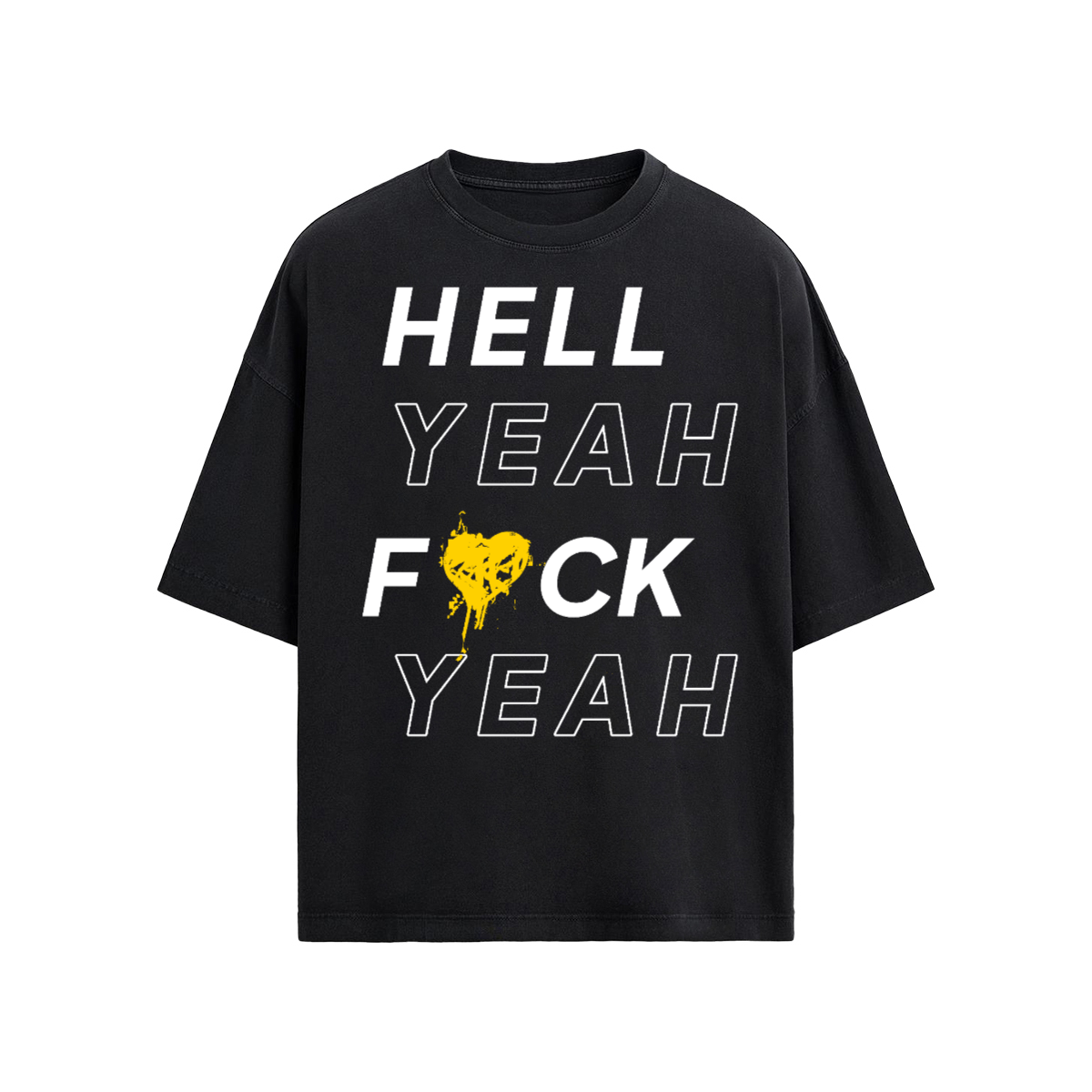 Oversized Heavyweight Graphic T-Shirt - Casual Premium Streetwear Statement Tee