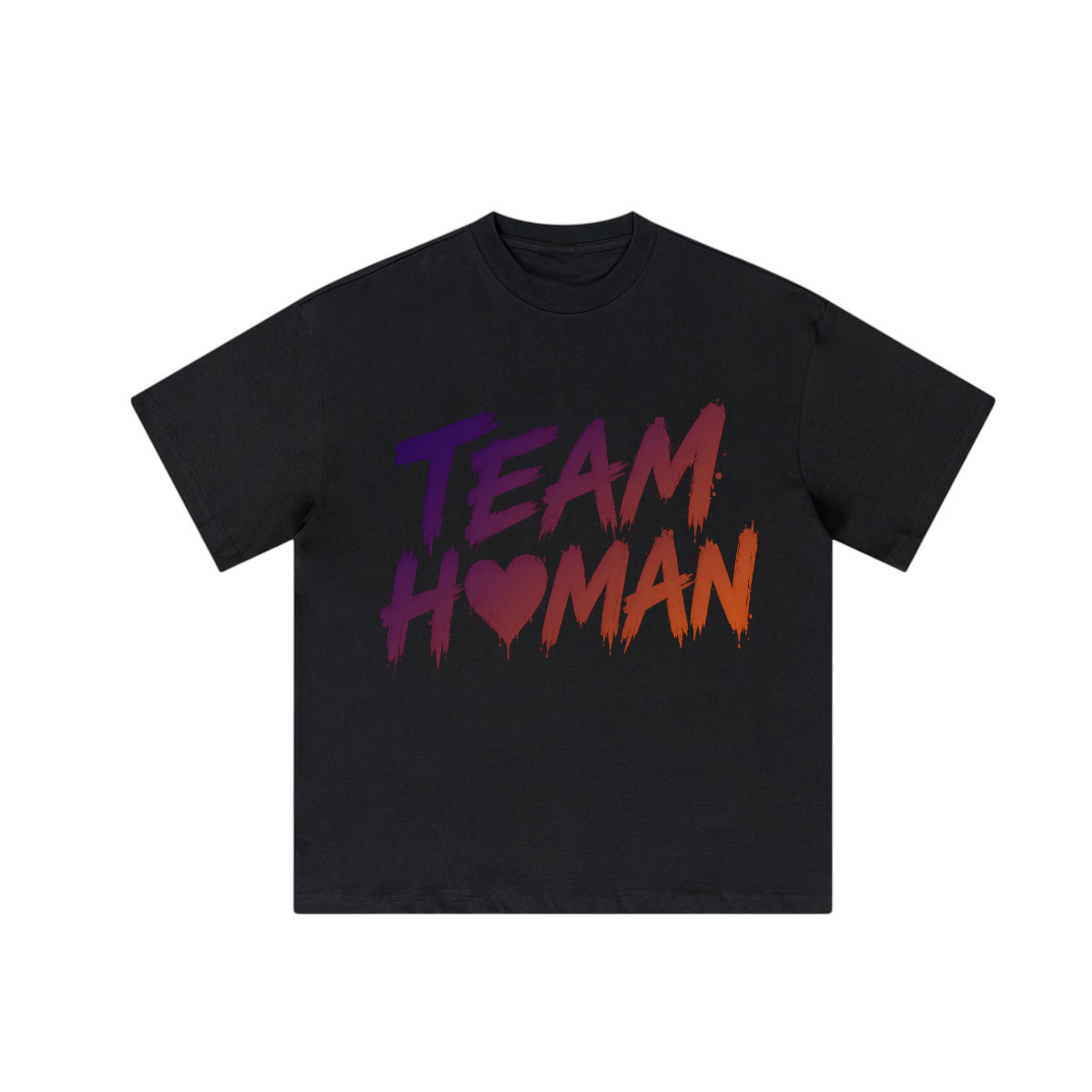 Heavyweight Loose-Fit Graphic T-Shirt - Team Human
