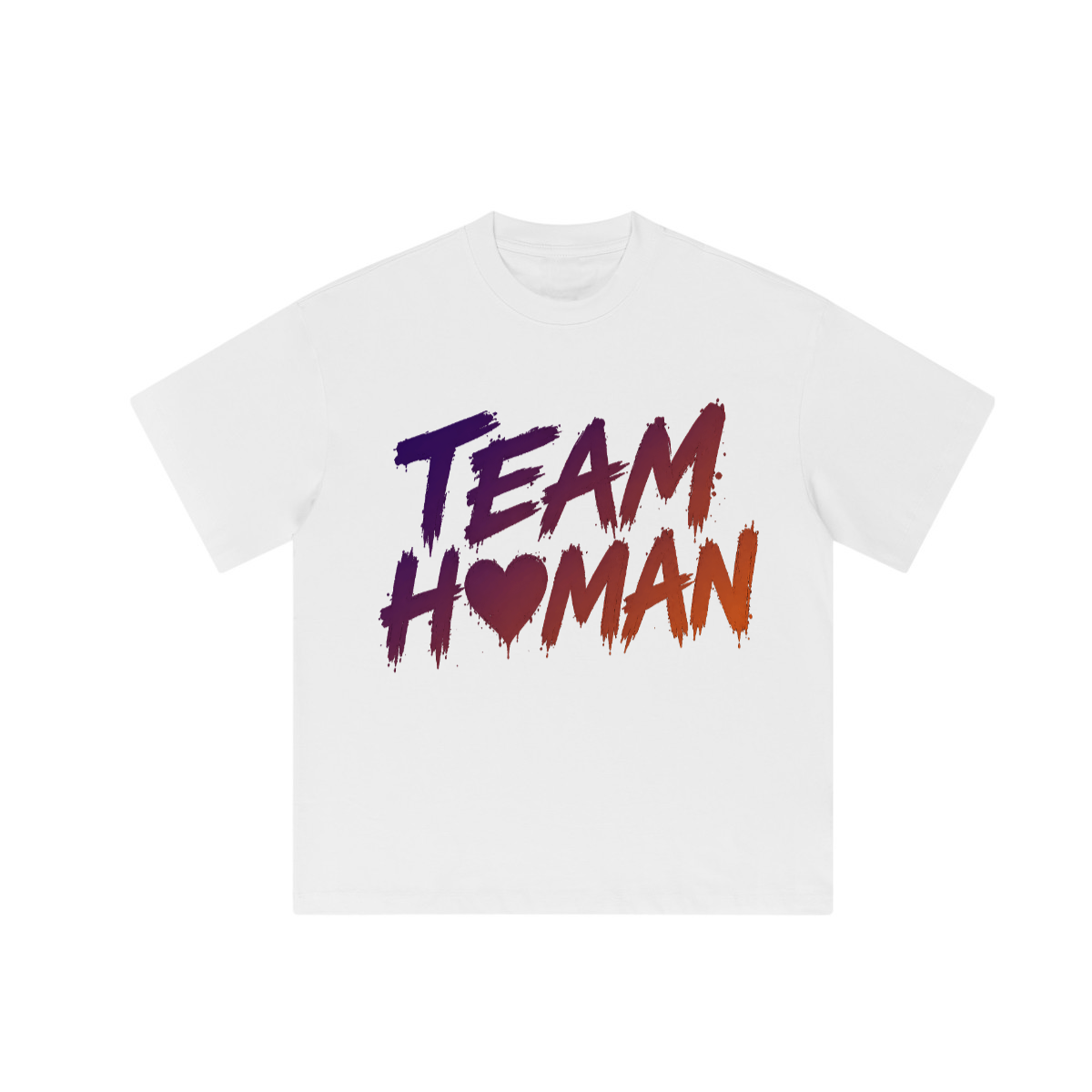Heavyweight Loose-Fit Graphic T-Shirt - Team Human