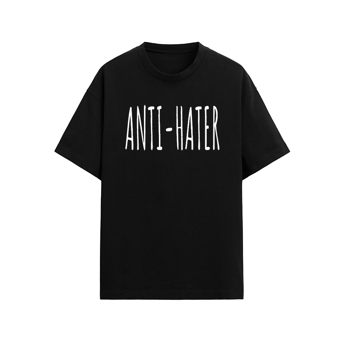 Relaxed Fit Graphic T-shirt - Anti-Hater Statement Tee