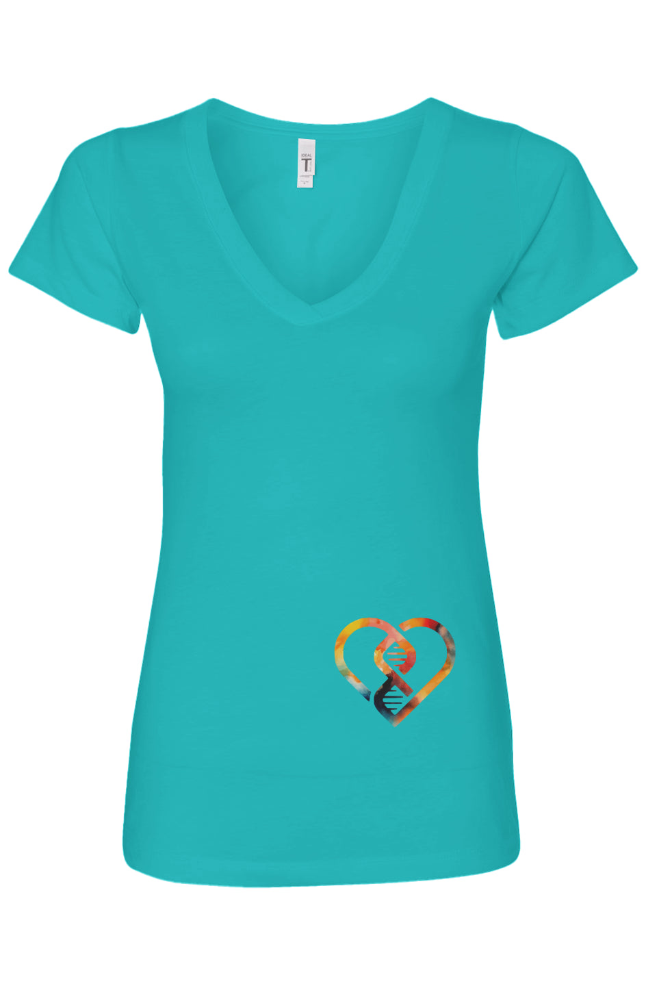 Watercolor DNA Heart V-Neck