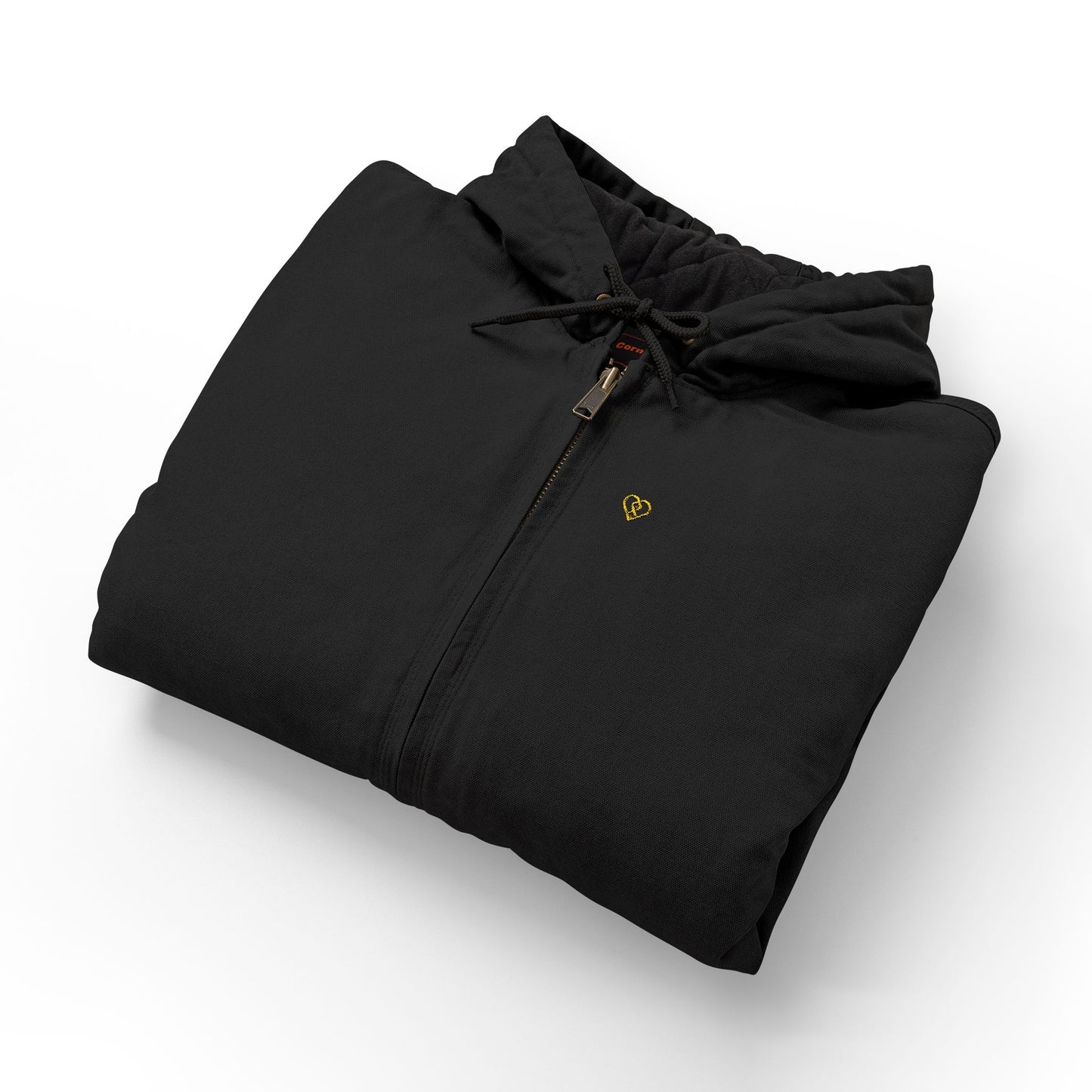 Men's Duck Cloth Hooded Work Jacket — Embroidered Logo Durable Workwear