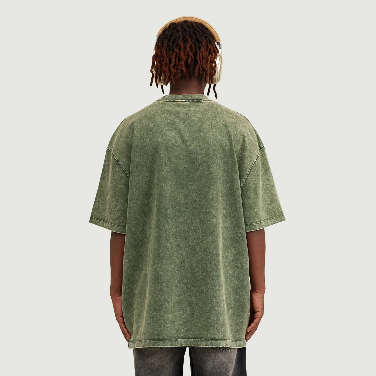 Premium Heavyweight Oversized Snow Wash T-shirt - Blank/No Graphic