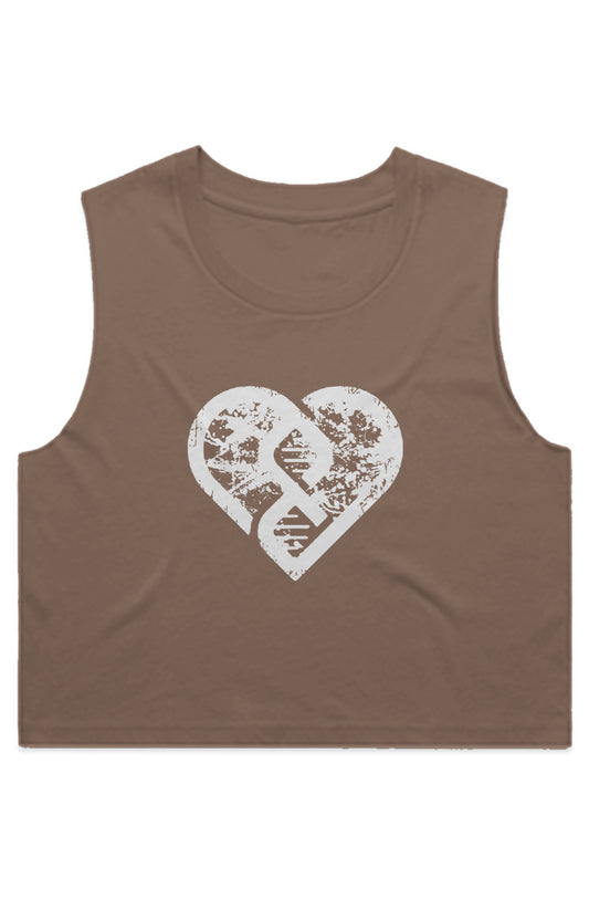 Grunge Heart Crop Tank